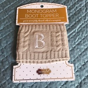 Monogram boot topper